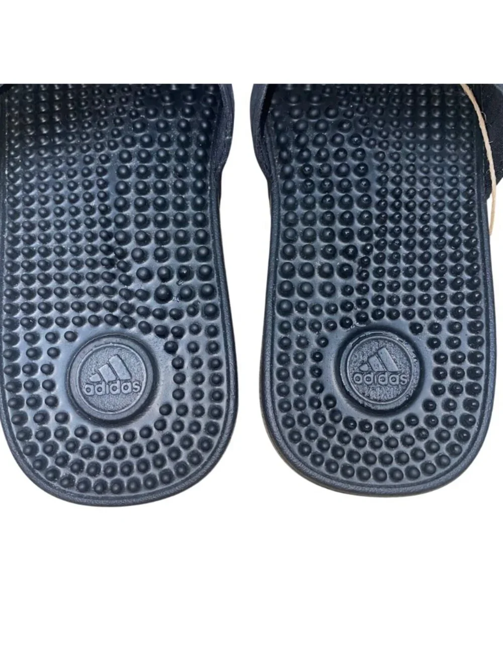 Adidas Men’s Black Synthetic Adjustable Adissage Slides Massage Sandals Size 7